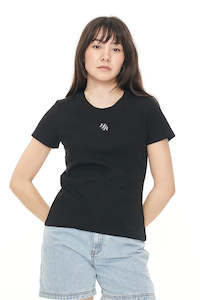 WOMENS HFR RIB SLIM TEE BLACK