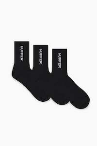 HFR RIB SOCK/3 PACK BLACK