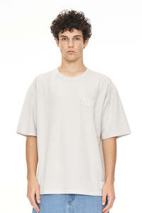 SUEDE MESH TEE MOONROCK