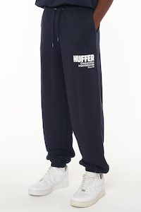 Mens Pants: BLOCK TRACKPANT 350/GLOBE NAVY