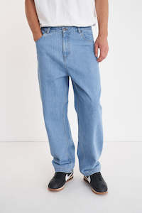 Block Denim Emb Pant/olde Blue Wash