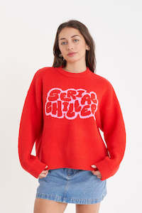 Chiller Intarsia Knit Cherry