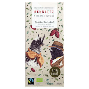 Human Treats: Bennetto chocolate bar - toasted hazelnut in dark