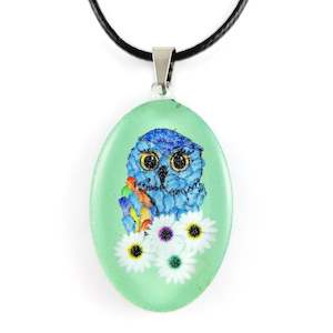 Green Owl Pendant