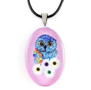 Jewellery: Pink Owl Pendant