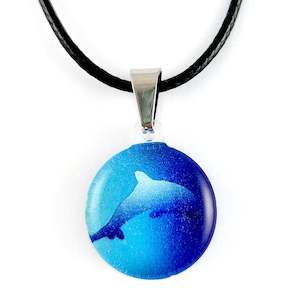 Jewellery: Dark Blue Dolphin Pendant