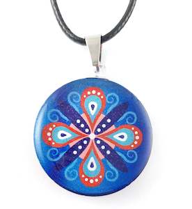 Blue Round Ornament Pendant