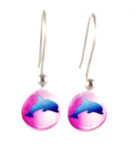 Jewellery: Pink Dolphin Earrings