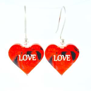 Red Heart Earrings