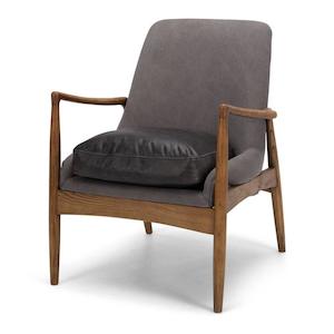 Steiner Armchair - Canvas Charcoal