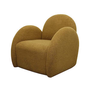 Snugg Swivel Armchair - Mustard Shearling