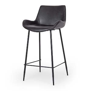 Furniture: Vintage Barstool - Black