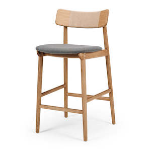 Furniture: Niles Highback Barstool - Oak