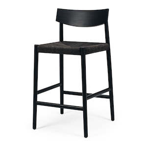 Furniture: Ingrid Highback Barstool - Black