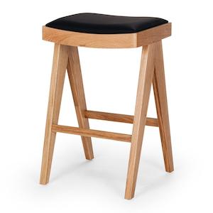 Palma Barstool - Natural Oak Black Seat