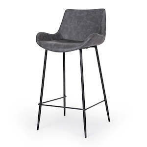 Furniture: Vintage Barstool - Grey