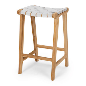 Indo Woven Barstool - Duck Egg