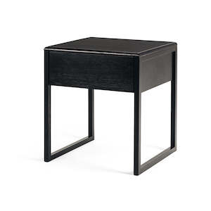 Furniture: Avalon Bedside / Side Table - Black Oak