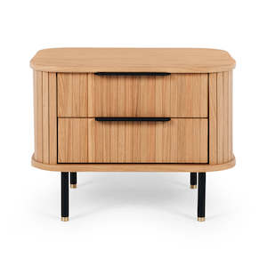 Anders 2 Drawer Bedside Table - Oak