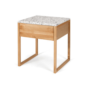 Avalon Bedside / Side Table - Terrazzo Top