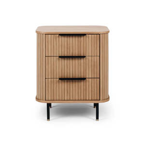 Anders 3 Drawer Bedside Table - Oak