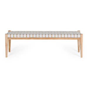 Indo Woven Bench - Duck Egg