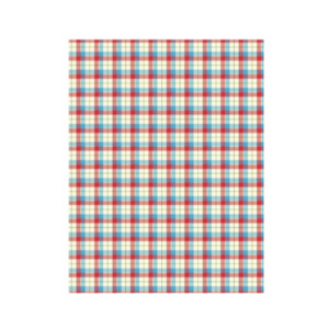 Furniture: Father Rabbit Tea Towel - Cherry + Blue Tartan