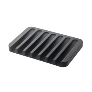 Furniture: Flow Silicone Soap Tray - Black