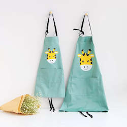 Apron Set - Green Giraffe