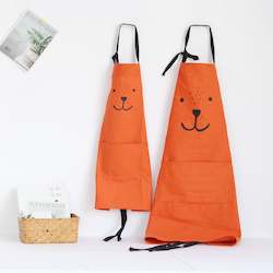 Apron Set - Orange Bear