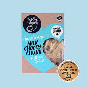 Wholesale trade: Molly Woppy, Artisan Milk Choccy Chunk Gluten-Free Cookies