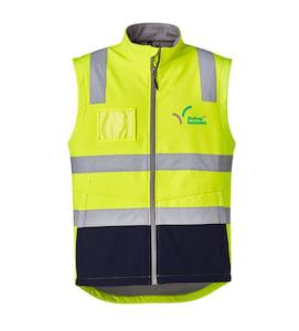 NZ LIVING HOMES HI-VIS UNISEX SOFTSHELL VEST