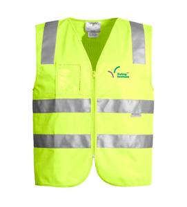 NZ LIVING HOMES LIGHTWEIGHT ZIPPED HI-VIS VEST