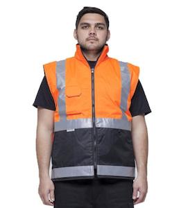 Work clothing: NZ FOAM HI-VIS FLEECE LINED STORM VEST