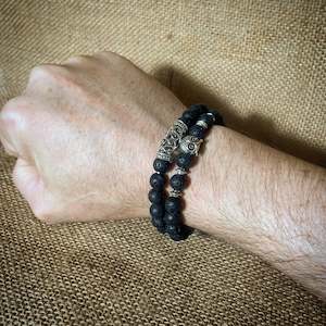 Lava Rock: Lava Rock Bracelet - Owl