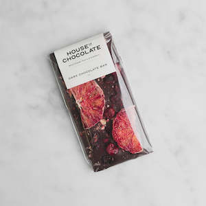 Blood Orange, Cherry & Cranberry Dark Chocolate Bar