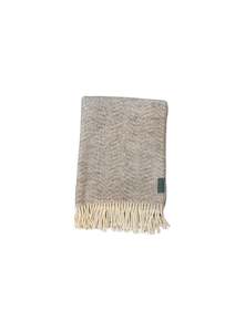 Wool Throw - Taupe