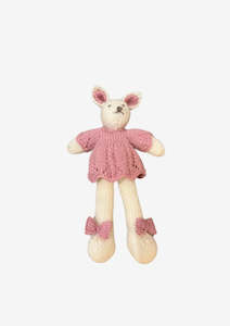 Wendy's Hand Knitted Mouse Girl - Rose