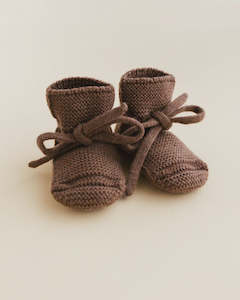 Footwear: Merino Booties Mocha