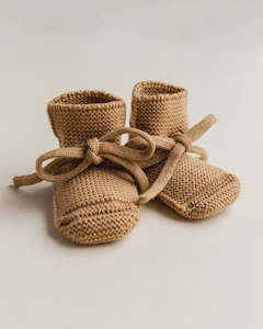 Merino Booties Ochre