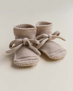 Footwear: Merino Booties Sand