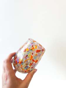 Glass Blown Tumbler Rainbow