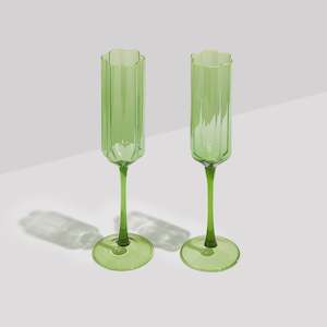 Wave Flutes Green