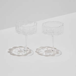 Homewares: Wave Coupes Clear