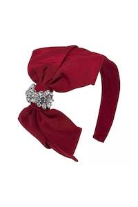 Accessories: Jennifer Ouellette Lina Headband - Red