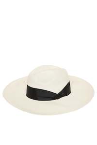 Sarah J Curtis Panama Hat - White