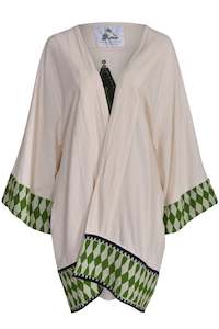 Pearl Caviar: Pearl & Caviar Zakar Kimono - Green