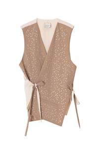 Alysi: Alysi Polo Gilet - Sand