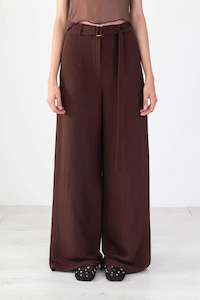 Alysi Crepe Trouser - Chocolate