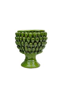 Husk Hobnail Planter - Green